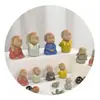 Mascota de té creativa pequeño monje Shama figura de palo brasilero cerámica decoración maceta micro paisajismo decoraciones de animales pequeños