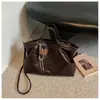 Bolsa Grande de Capacidad Simple Retro de Comercio Exterior para Mujer Nueva Bolso Tote de Moda Casual Bolso de Hombro Único para el Viaje Diario