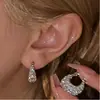 Pendientes Europeos y Americanos de Lujo Accesible con Gran Circonita en Forma de Gota Super Brillantes Exquisitos de Gama Alta Completamente Diamantados Pendientes Elegantes para Cena para Mujeres