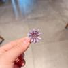 Pinza para el pelo con flor de cristal estilo coreano, tamaño pequeño, con flecos, para niña