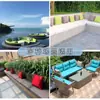 Cojines para Sofá de Exterior Transfronterizos Impermeables y Resistentes a las Manchas Espesos Cojines para Sillas Largas de Ratán para Patio Cojines para Sofá de Exterior Personalización