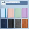 Mini Caderno A7, Bloco de Notas Portátil de Bolso com Pequeno Bolso, Capa de Couro, À Prova d'Água e Toque Amigável à Pele