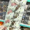 Lindo moño de cuadros muñeca de tela de gato KT caricatura pinza para el pelo de niños para flequillo de niñas pequeñas