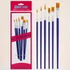 Pincel de Pintura a Óleo com Cabo Vermelho e Cerdas de Nylon, Pincel Único para Gouache e Acrílico, Pincel de Madeira
