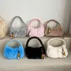2025 Nuevo Bolso de Axila Trenzado Transfronterizo Bolso de Mano Bolso de Hombro de Felpa Bolso de Moda Versátil para Otoño e Invierno para Mujer