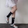 Meias Finas Fofas de Malha com Laço para Primavera e Verão Estilo Japonês Meias Doces de Bezerro Meias de Comprimento Médio Estilo Ballet Feminino