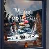 Adhesivos Electrostáticos Navideños Transfronterizos para Árbol de Navidad, Vacaciones, Rejillas de Ventana, Diseño de Escena, Adhesivos para Puerta de Cristal, Decoraciones Coloridas para Ventana, Adhesivos para Ventana