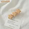 Horquilla para el pelo de galleta realista creativa Harajuku japonesa, accesorio para el pelo para niñas con flequillo, forma de corazón, oso en el borde, creativa hecha a mano