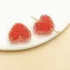 Cuentas de Azúcar en Forma de Corazón de Colores Acrílico Mate Corazón de Amor DIY Pegamento para Crema Correa para Teléfono Pinza para el Cabello Adorno Accesorios Venta al por Mayor