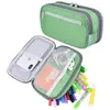 Bolsa para lápices de color sólido de gran capacidad con compartimentos múltiples, personalizada de fábrica, bolsa de papelería portátil para estudiantes de primaria y secundaria