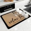 Mantel de Tela Técnica, Absorbente, Aislante Térmico, Salvamanteles Antiescaldaduras, Posavasos Antideslizante, Base para Tazón y Plato, Tapete de Cocina Drenante, Estilo Nórdico