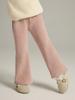 Pantalones Acampanados para Niña 2024 Otoño e Invierno Nuevos Pantalones Casuales para Niño Forrados de Polar Color Sólido Cómodos Pantalones Acampanados para Bebé