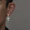 Aretes de Cruz con Incrustaciones de Diamantes Hebilla para la Oreja para Hombre Hip-hop Europeo y Americano Simple Joker Calle Moderno Anillo para la Oreja para Hombre Pendiente Cabello