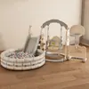 [Escada para Bebê com Escorregador para Uso Familiar Interno e Externo, Balanço para Crianças, Piscina de Bolinhas para Bebê, Bolas Oceânicas]