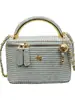Bolso de Maquillaje Caja de Mano Cadena Francesa Mujer 2026 Nuevo Transfronterizo Tacto de Alta Gama Textura Tejida Bolso de Hombro Único Cruzado