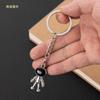 Pingente de Chaveiro de Metal Ecológico Transfronteiriço 32mm Plano Sem Níquel K Branco Chaveiro Acessórios DIY Argola de Chaveiro