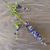 Flor Delphinium Artificial de 3 Ramas Morado Boda Hogar Hotel Decoración Suave Arte Floral Venta al por Mayor Transfronteriza Flores Artificiales