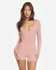 Atacado de roupas de yoga transfronteiriças 2026 novo modelo esportivo manga longa saída de praia nylon-spandex escovado modelador conjunto de roupa fitness dropshipping