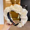 Faixa de Cabelo de Tecido Ondulado 2025 Celebridade da Internet Novo Coque de Cabelo Amassado Plissado Faixa Superior da Cabeça Feminina Carimbo de Cabelo Toca de Cabelo Acessório de Cabeça
