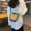 2026 Nova Moda Bolsa de Palha Tecida Bolsa Feminina Tendência Retrô Bolsa Saco Versátil Ombro Transversal Bolsa Tecida Atacado