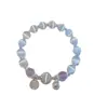 Nuevo Pulsera de la Fortuna Flor de Durazno para Mujer, Diseño de Nicho Ins Pulsera de Luz de Luna, Lujo Ligero Versátil Elegante Regalo para Estudiante