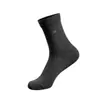 Calcetines Deportivos de Algodón Puro para Hombre, Absorbentes de Sudor y Desodorantes, de Longitud Media, Color Negro, Calcetines de Negocio Antibacterianos Completamente Negros para Primavera, Otoño y Verano