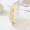 Fita de Malha Chiffon Sonhadora 2,5cm Fita com Estampagem a Quente Estrela Coração Fita de Gaze Dia dos Namorados Bolo Flor Caixa de Presente