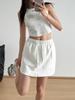 Falda Blanca, Falda Media para Mujer, Nueva Falda Lápiz de Verano 2024, Falda A-Line, Falda Corta Deportiva, Versátil para Ir al Trabajo y Vestir Casual