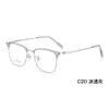 Estilo Business Casual Moderno com Armação de Sobrancelha Armações de Óculos de Alta Qualidade em Tr+Titânio com Revestimento Ip a Vácuo, Podem Ser Equipadas com Lentes, Atacado em Danyang