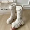 Botas Longas para Mulheres, Estilo Outono e Inverno, Sola Grossa, Camurça Dupla, Roupa Wasteland, Não Mais Que 2025, Botas de Cavaleiro, Novo Estilo