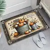 Felpudo de Halloween Transfronterizo Resistente a la Suciedad del Baño Terciopelo de Cristal Absorbente Antideslizante Felpudo para Puerta de Entrada Alfombra de Halloween