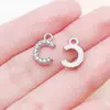 Liga de Zinco K Branca Cravejada de Diamantes 26 Letras Inglesas Acessórios de Joia Pingente DIY Brincos Pulseira Pingente Acessórios para Roupas