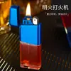 Encendedor de Queroseno de Moda Retro con Tanque Visible y Rueda de Pedernal, Encendedor de Alta Estética, Regalo Personalizado de Moda para Hombre