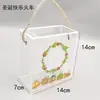 Caja de Galletas y Dulces de Navidad y Año Nuevo Caja Portátil Transparente para Mascotas Regalo de Jardín de Infancia Caja de Empaque Crujiente de Copo de Nieve