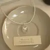 Colar Borboleta de Pérola Suave Estilo Francês 2026 Item Quente do Tiktok Corrente para Clavícula Simples Personalidade Versátil Acessório para Mulheres