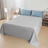 2026 Algodón Puro Color Sólido Sin Estampar Algodón Lavado Sábana Individual Cama Individual Pieza Única