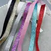 10 yardas 1CM cinturón de PU con purpurina para bolso hecho a mano, clip para bolso, diadema, lazo, material para la cintura, accesorios