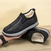 Zapatos de tela antiguos de Beijing para hombre, de algodón, forrados con vellón, gruesos, cálidos, antideslizantes, para papá, para invierno de 2024