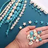 Venta Caliente de Amazon Cuentas Mixtas Turquesa Estrella de Mar Tortuga Colgante DIY Cuentas Sueltas Accesorios Granate