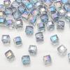 Cuentas Cuadradas de Cristal de Vidrio Transparente Multifacético de 8 mm Cuentas de Vidrio Coloridas Cuentas Sueltas de Cubo de Azúcar Materiales para Joyería Hecha a Mano DIY