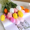 Tulipán artificial individual, hecho de flores de seda, en un lote de colores mixtos, con un tacto realista. Adecuado para decoración del hogar, decoración de habitaciones, decoración de oficinas, decoración de fiestas, decoración de bodas y como regalo de vacaciones.