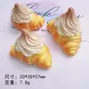 Accesorios de Resina DIY Joyería Croissant Helado Pegamento de Crema Pasador Funda para Teléfono Hebilla de Zapato Llavero Colgantes Adornos