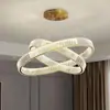 Lustre de sala de estar para villa nova de 6 peças, luminária simples e de alta qualidade para sala de jantar, luz principal de bar de hotel com design, estilo vintage creme