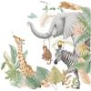 Selva tropical jirafa elefante pegatinas de pared para habitación infantil decoración de sala de estar dormitorio pegatinas autoadhesivas MY