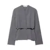 Para Aliexpress Exportação Popular Transfronteiriça Estilo Europeu e Americano Roupas Femininas Cinto Cardigan Tricotado Casaco