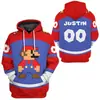 2024 Nueva Serie de Super Mario cosplay Anime Impresión Digital 3D Sudadera con Capucha