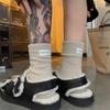 Calcetines de terciopelo australiano engrosado para Otoño e Invierno, color liso, longitud estándar hasta la mitad de la pantorrilla, calcetines peludos para mujer, serie marrón de Corea del Sur, calcetines para el puerperio