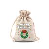 Bolsa de algodón con cordón para Navidad, venta al por mayor, para dulces, bocadillos, manzanas, regalo de Navidad