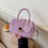 Bolso Cruzado Casual Retro de Color Sólido de Nicho 2026 Otoño Gran Capacidad Simple Nueva Moda Textura Bolso Cuadrado de Hombro Único