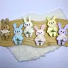 25 Broches de Conejito Nuevos de Tela de Dibujos Animados Rellenos de Algodón Decorados en el Borde, Accesorios para Ropa, Sombreros, Bolsos, Materiales para Ropa Infantil